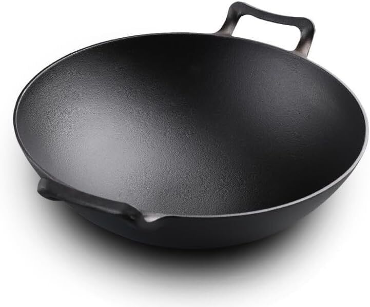 กระทะเหล็กสำหรับย่างและผัด ขนาด 12 นิ้ว 🔥🍳